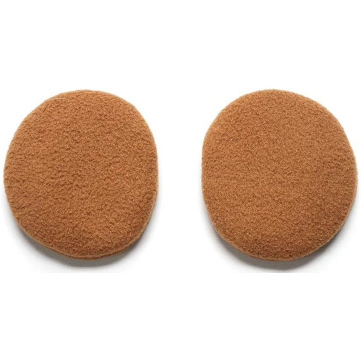 Lightweight beige bandless ear warmers, a travel essential for cozy winter comfort.
