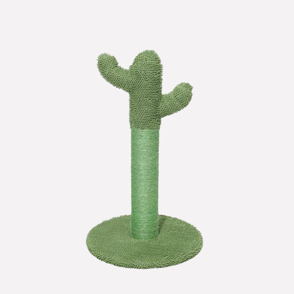 New cactus cat scratching post, robust sisal rope tower for active cats and pet supplies.