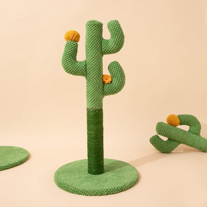 An interactive cat toy: a cactus sisal scratching post tree, perfect for feline activity and claw health.