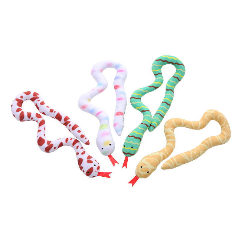 Durable catnip snake toy, ideal for playful cats and kittens, promoting active and healthy entertainment.