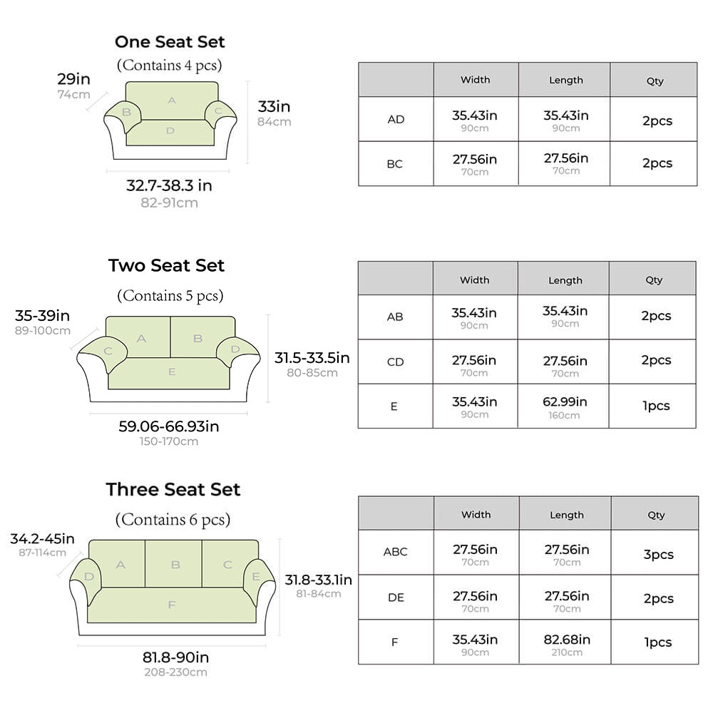 Coffee colored cotton non-slip sectional cover, durable pet protector