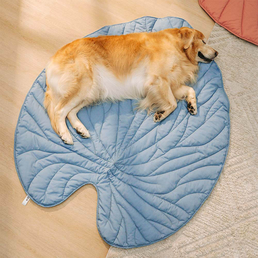 Unisex leaf design pet blanket, cozy dog mat, cat bed. Soft and durable.