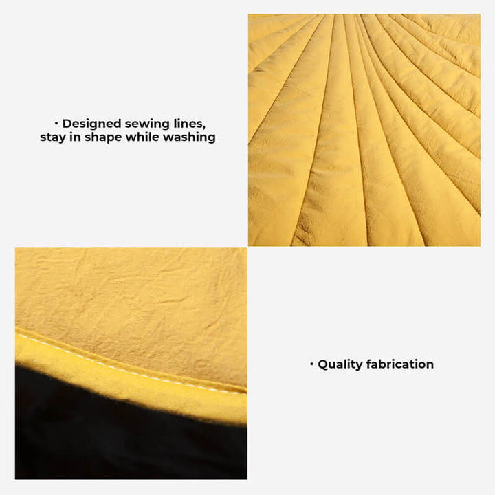 Dog mat and cat bed in a unique leaf shape, green color, durable pet accessory.