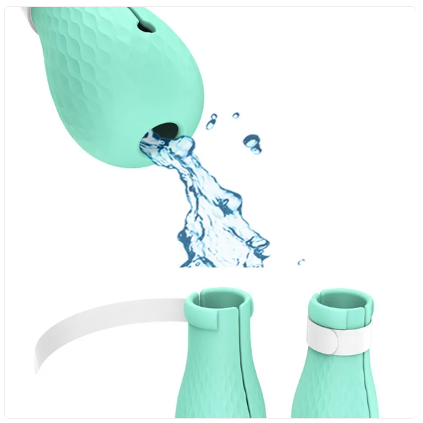 Feline comfort improved with green silicone paw protector caps, a key grooming aid for pet owners.