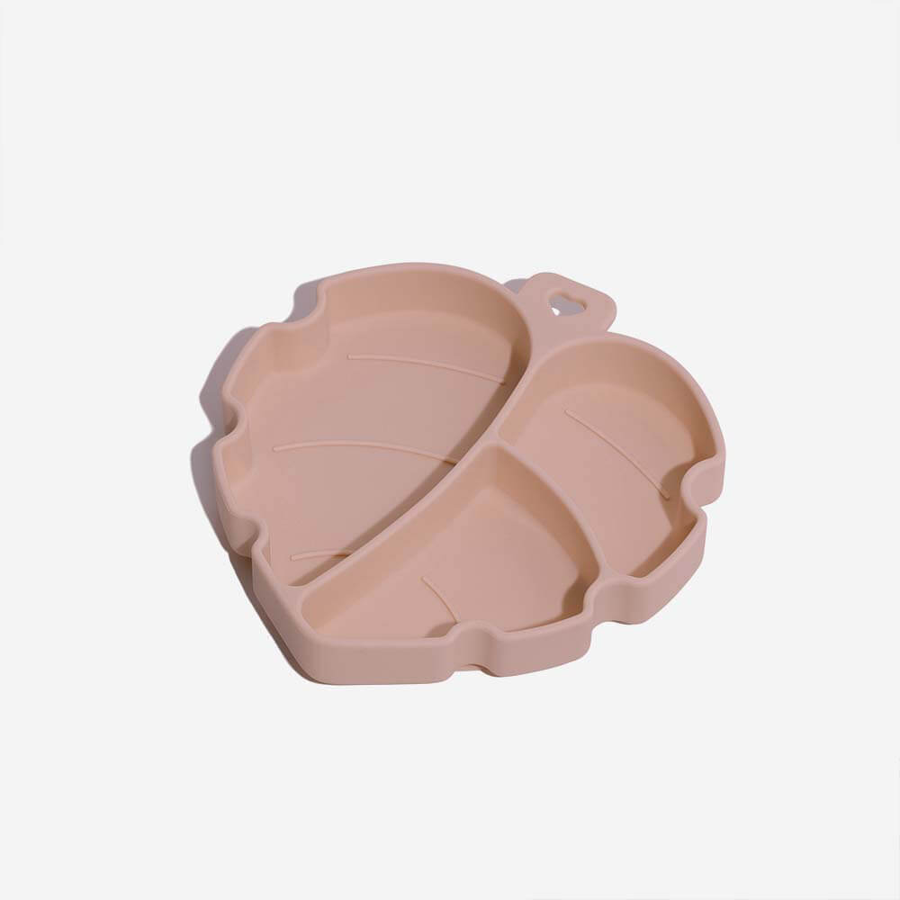 Modern leaf design pet bowl, suction cup, anti-skid for messy eaters, cat or dog