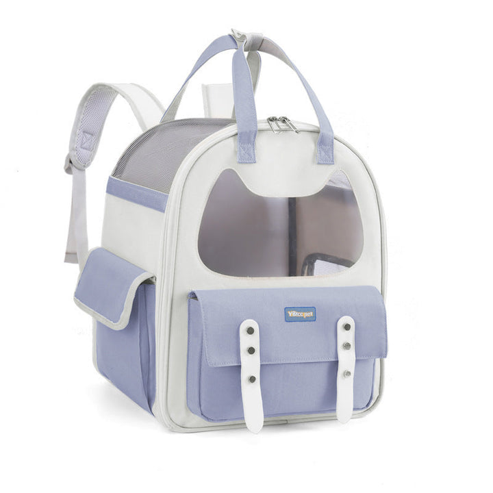 Cat carrier bag featuring a soft, removable pad for pet comfort during car journeys