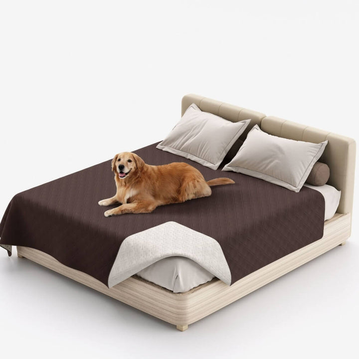 Pet water-resistant blanket in black, durable and waterproof for pet bedding and furniture.