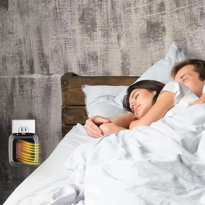 New3 grey electric portable heater, a compact space heater for efficient home heating solutions.