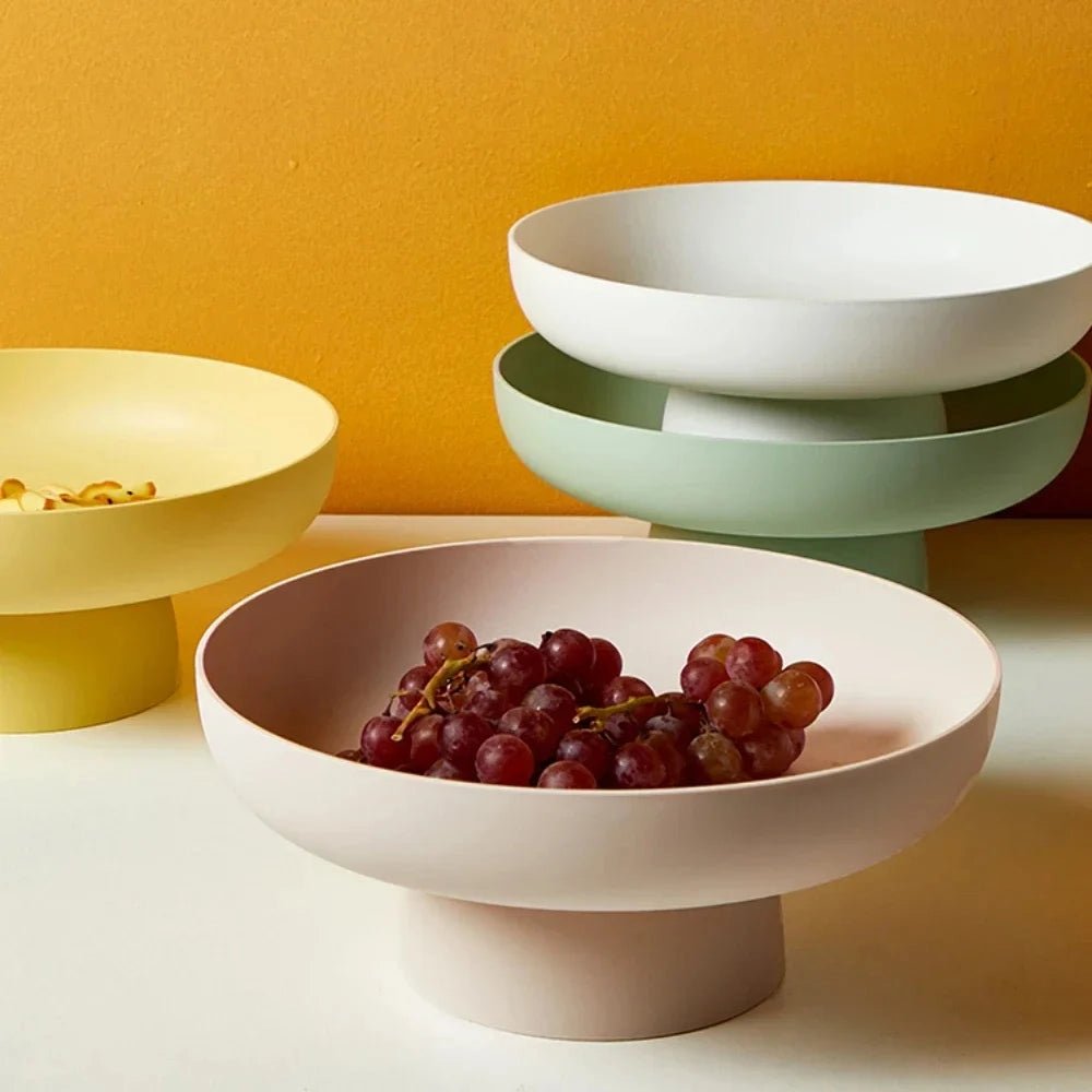Stylish hand-painted fruit bowl, a chic kitchen decor piece & attractive table centerpiece.