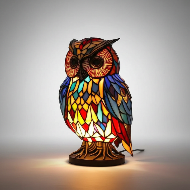 Artistic LED table light, an elegant handcrafted mosaic animal lamp for modern interiors.