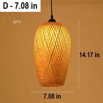 RayaLicht handcrafted rattan pendant, an elegant natural decor piece for home interiors.
