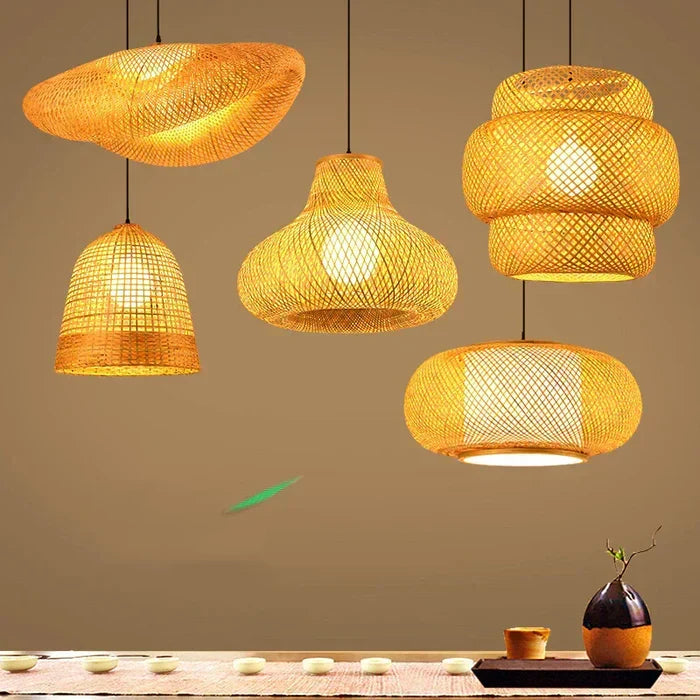 Natural handcrafted rattan lamp, a beautiful and eco-friendly lighting solution.