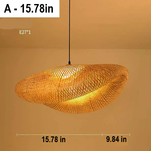 Rattan pendant light, a unique artisanal piece for modern and boho interior design.