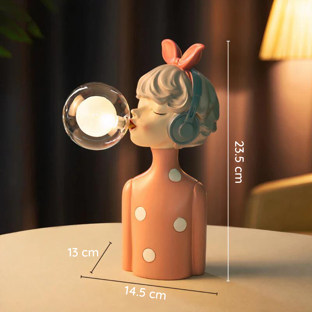 Modern CraftGlow handmade lamp, ideal as a decorative light for living rooms & bedrooms.