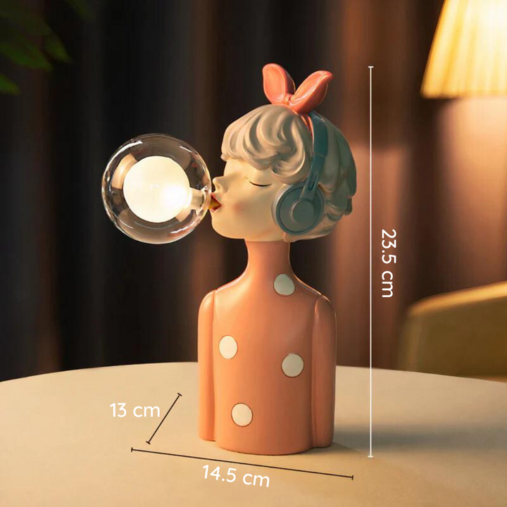 Modern CraftGlow handmade lamp, ideal as a decorative light for living rooms & bedrooms.