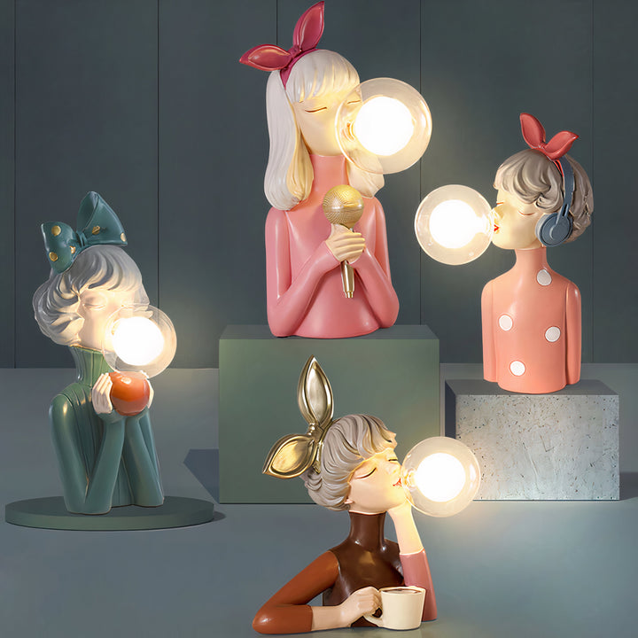 Unique artisan table lamp, CraftGlow design, ideal accent lighting for living room or bedroom.