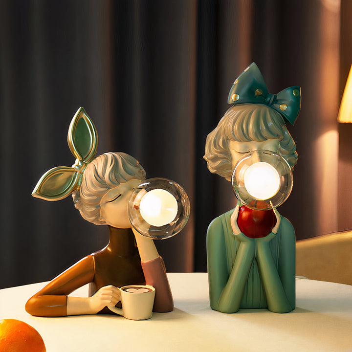 Decorative CraftGlow table lamp, handmade, unique design for modern Scandinavian interiors.