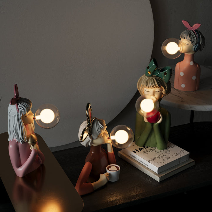 Artisan handmade table lamp, CraftGlow collection, a unique decorative light for modern homes.