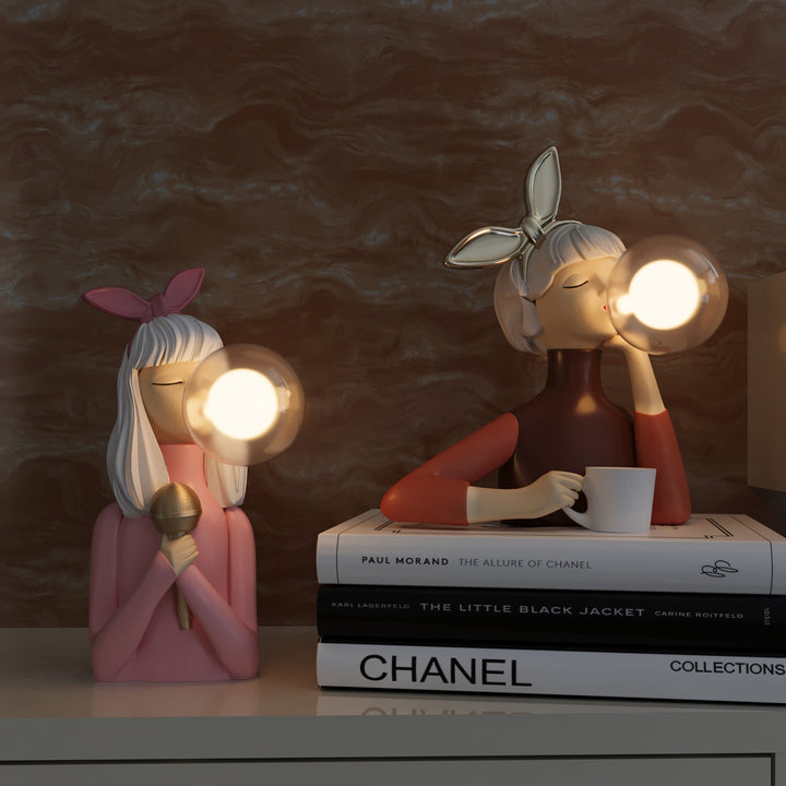 Scandinavian style CraftGlow accent lamp, handmade, bringing modern elegance to any room.
