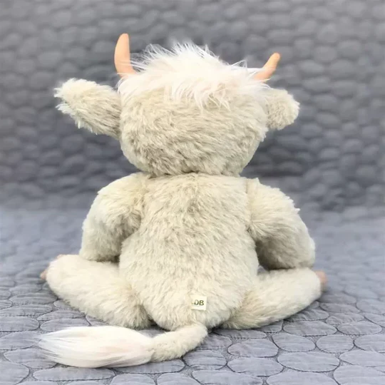 Cuddly unisex Scottish Highland Cattle stuffed animal, handmade & unique gift for all ages.