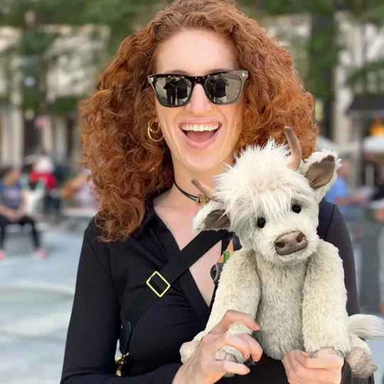 Unique decorative handmade Scottish Highland Cattle plush toy, soft & cuddly, ideal for any room.