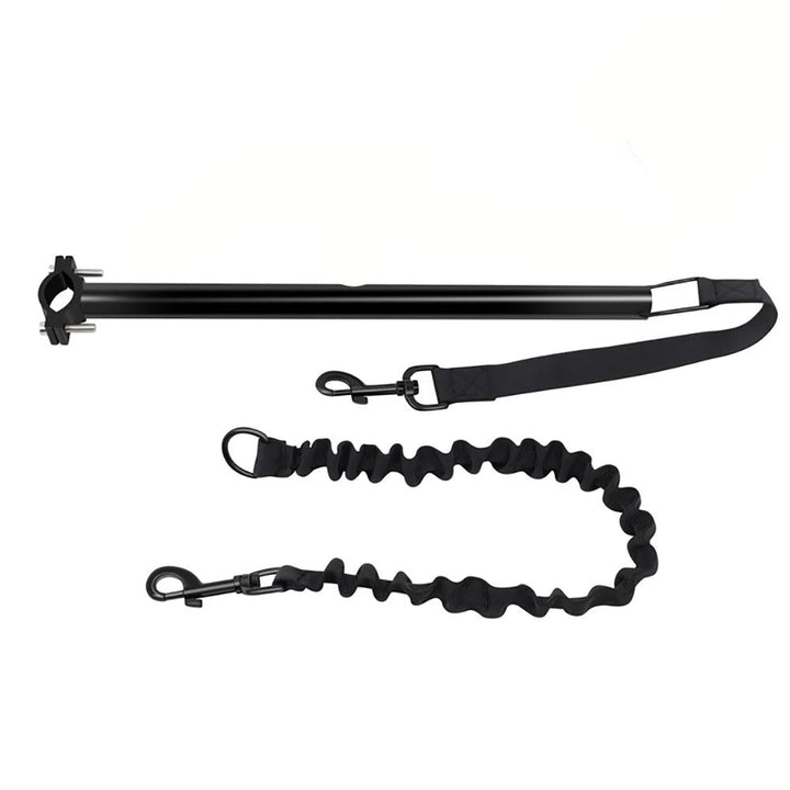 Hands-free bicycle dog leash with shock absorption for safe cycling with medium to large dogs