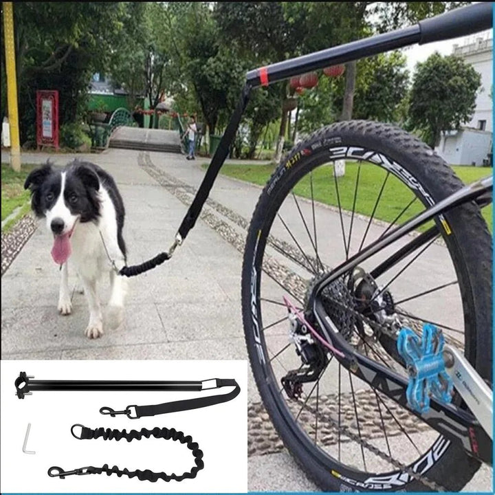 Outdoor dog bike leash, durable and shock-absorbing nylon for medium and large dogs' safety