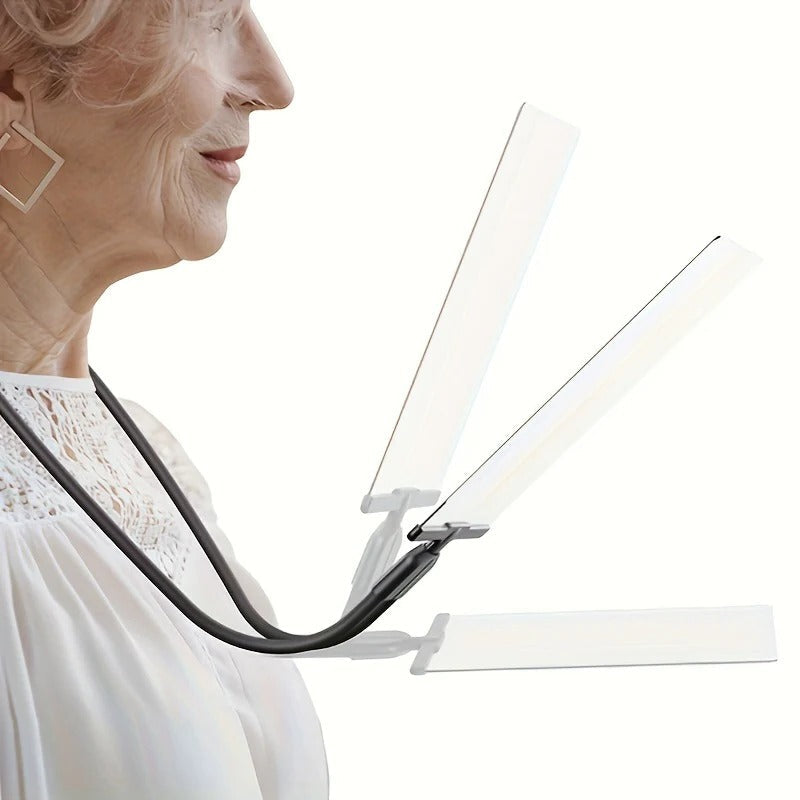 Elderly aid: Hands-free reading magnifier with flexible neck, perfect for hobbies, crafting, and detailed tasks.