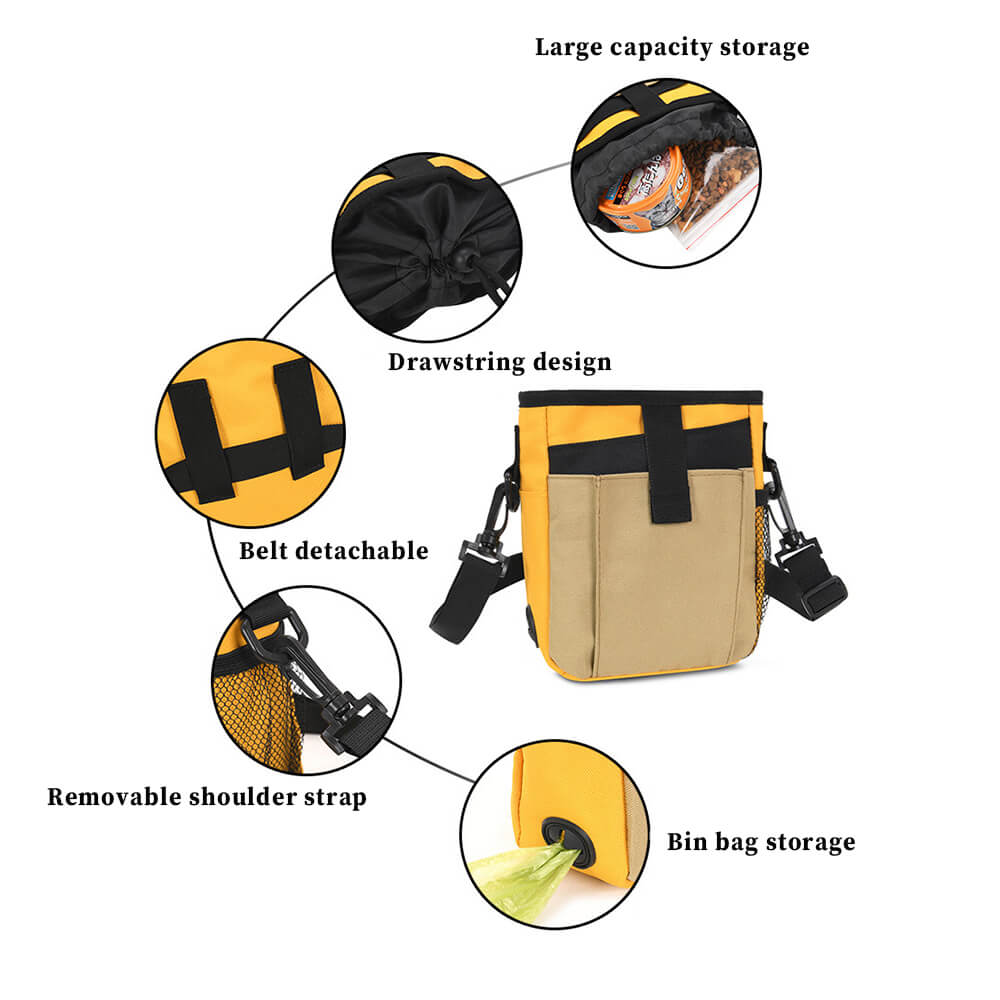 Unisex dog walking treat pouch, perfect for carrying pet essentials and training rewards outdoors
