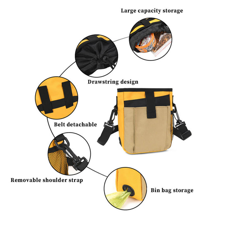 Unisex dog walking treat pouch, perfect for carrying pet essentials and training rewards outdoors