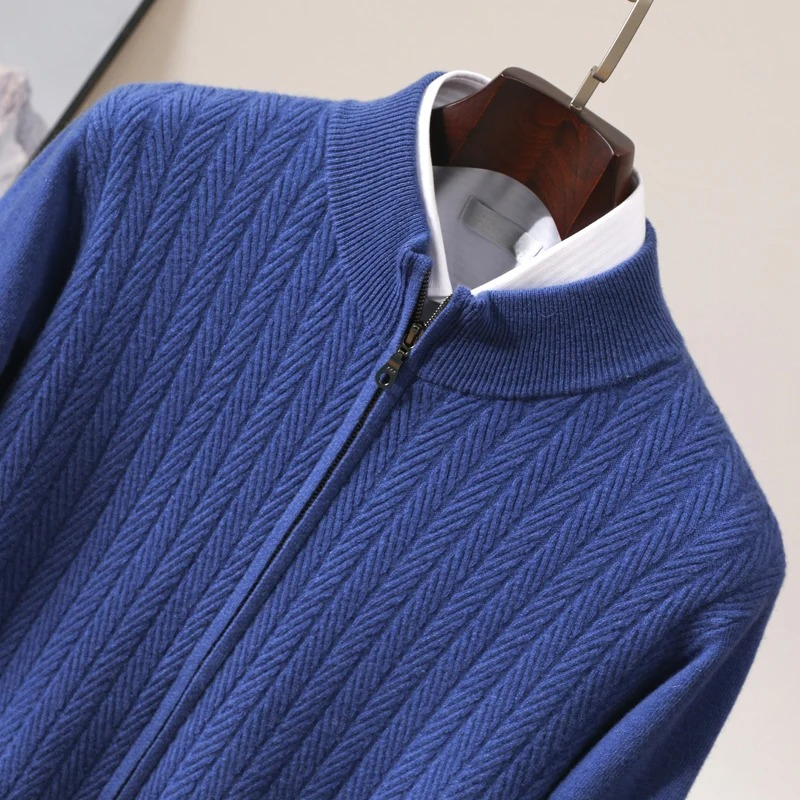 Elegant men's soft crewneck pullover, offering both style and warmth for the colder months.