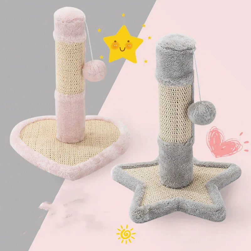 Stylish star-shaped cat scratcher, an attractive addition to any cat lover's home.
