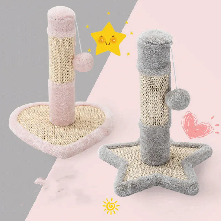 Stylish star-shaped cat scratcher, an attractive addition to any cat lover's home.