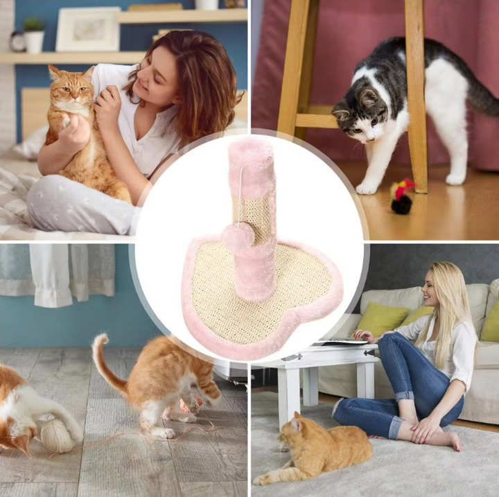 Star-design cat scratcher post, a fun and durable pet furniture piece for feline friends.