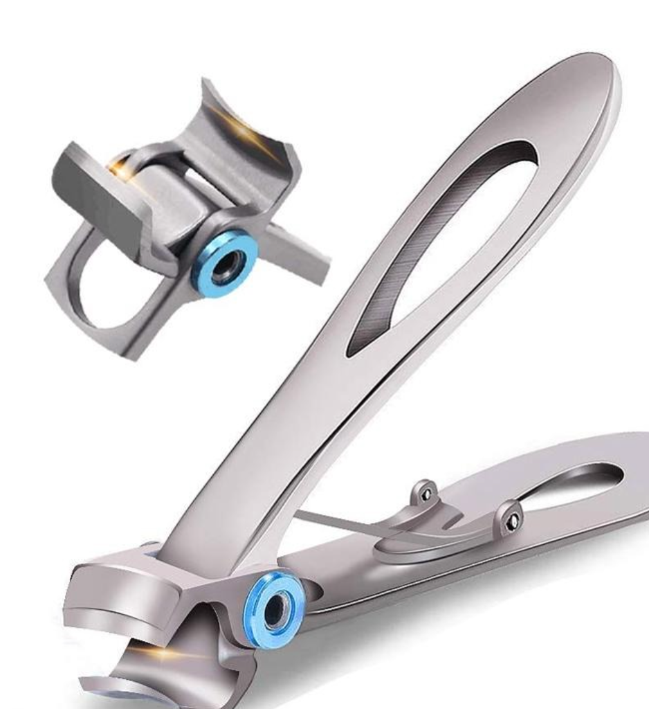 Heavy-duty cast steel nail clippers for thick and ingrown toenails, ensuring precise foot care.