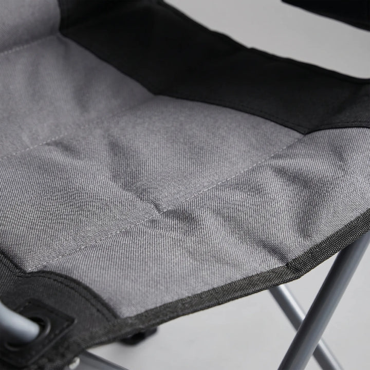 Compact heavy duty folding camping chair, ideal for portable outdoor seating. Durable design for travel & camp furniture.