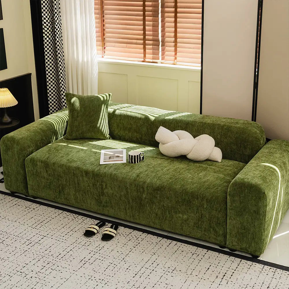 Full coverage herringbone chenille protector, perfect for households with pets