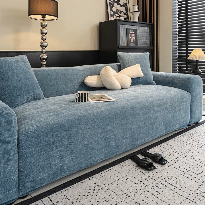 Modern herringbone chenille furniture cover, offering pet protection and aesthetic appeal