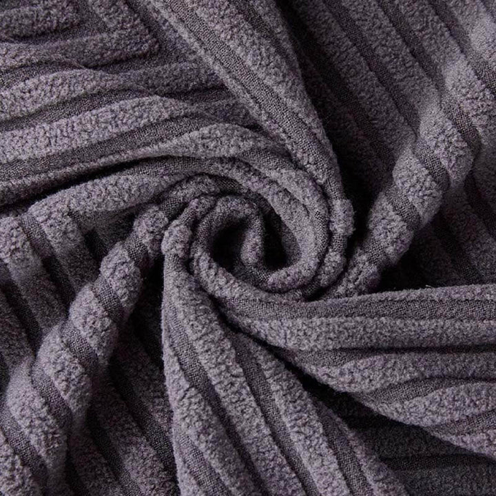 Various color swatches of herringbone chenille stretch sofa covers for home decor options