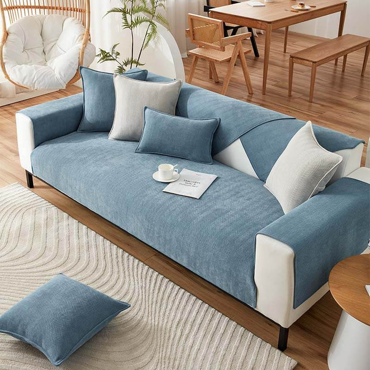 Eco-friendly herringbone chenille sofa cushion cover, soft and durable