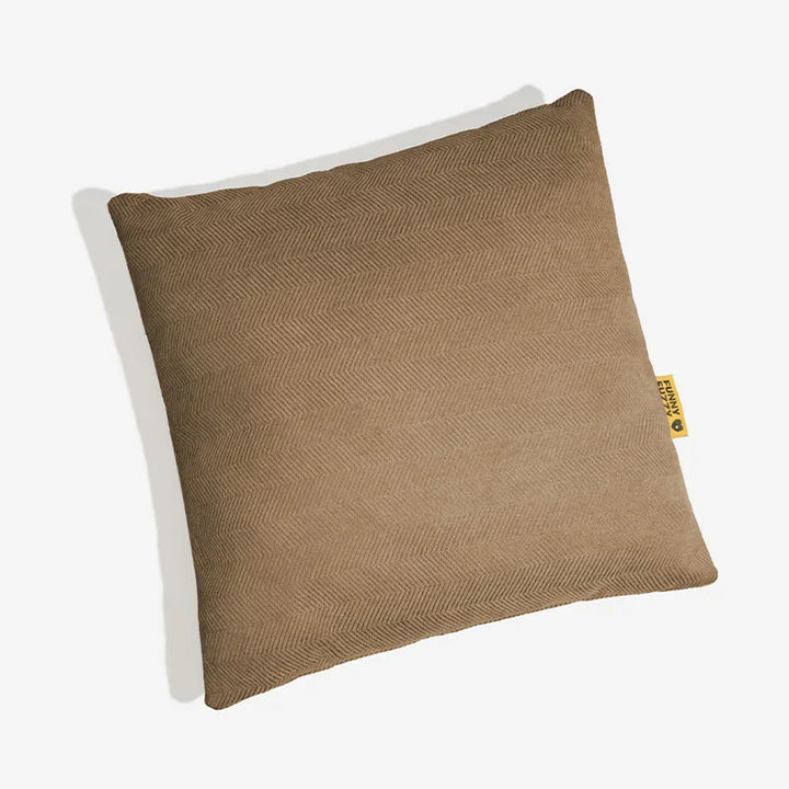 Folded herringbone chenille sofa cushion cover showcasing quality fabric