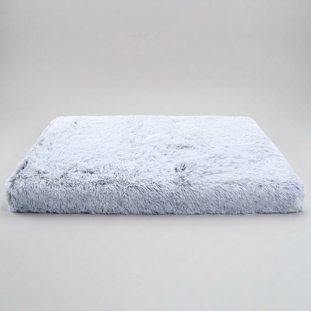 Large/small dog anti-anxiety memory foam pet mattress. Calming orthopedic dog bed with easy-clean washable cover.