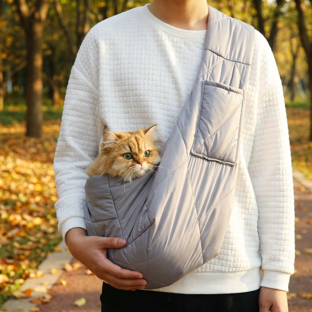 Unisex soft-sided pet travel carrier for small dogs & cats. Portable, comfortable, and foldable for animal transport.