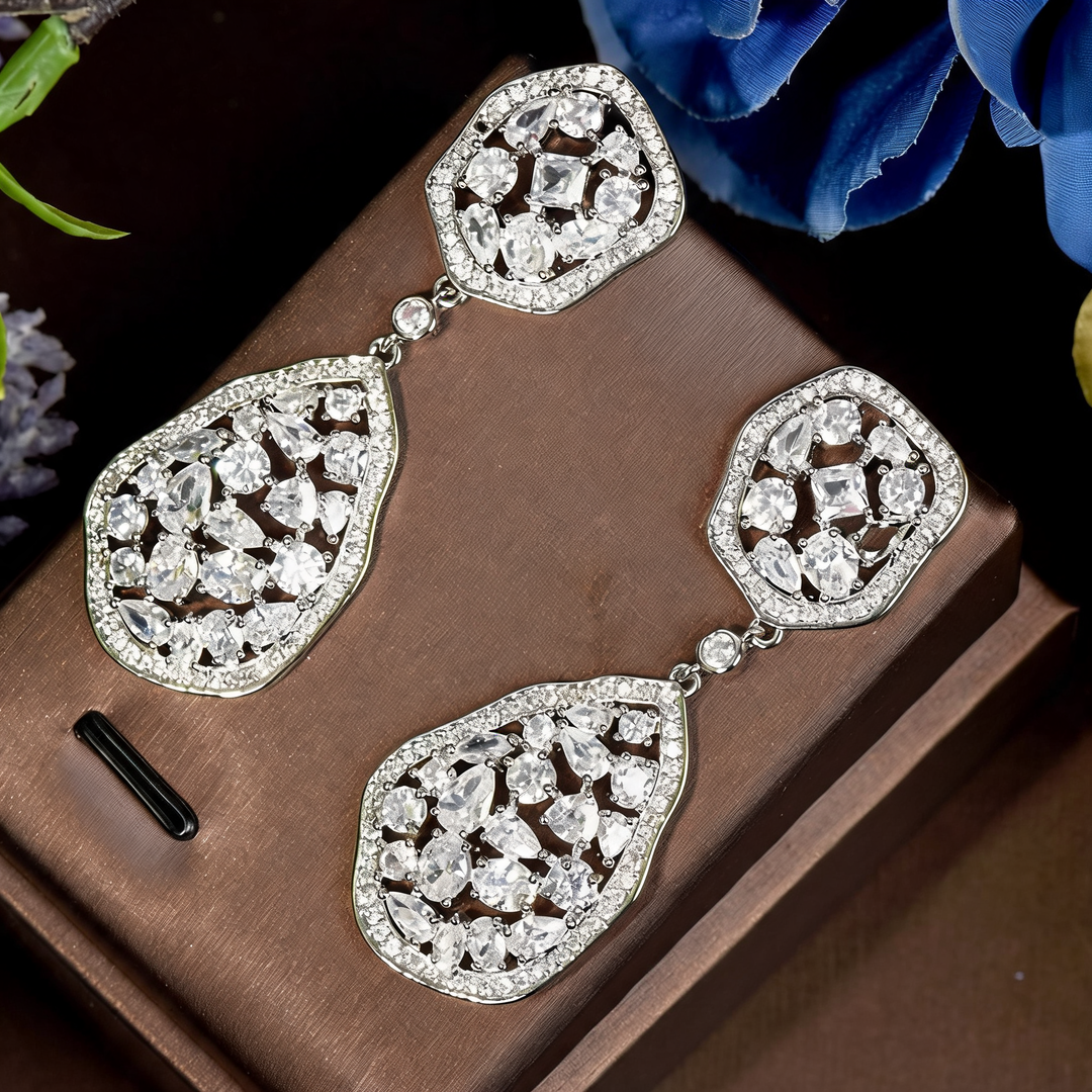 Beautiful women's dangle earrings with an elegant shine, crafted for a sophisticated fashion statement.