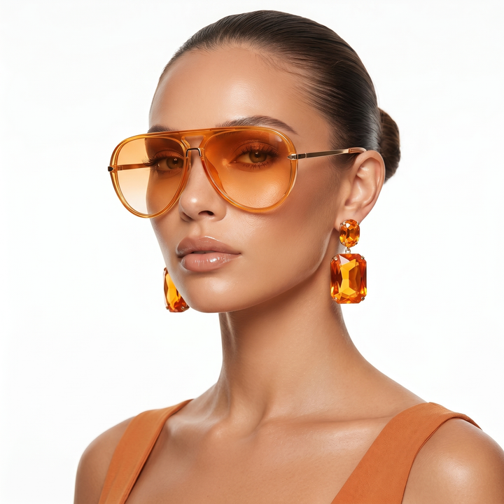 Unisex vintage pilot sunglasses with UV400 protection, ideal for safe and stylish eye protection.
