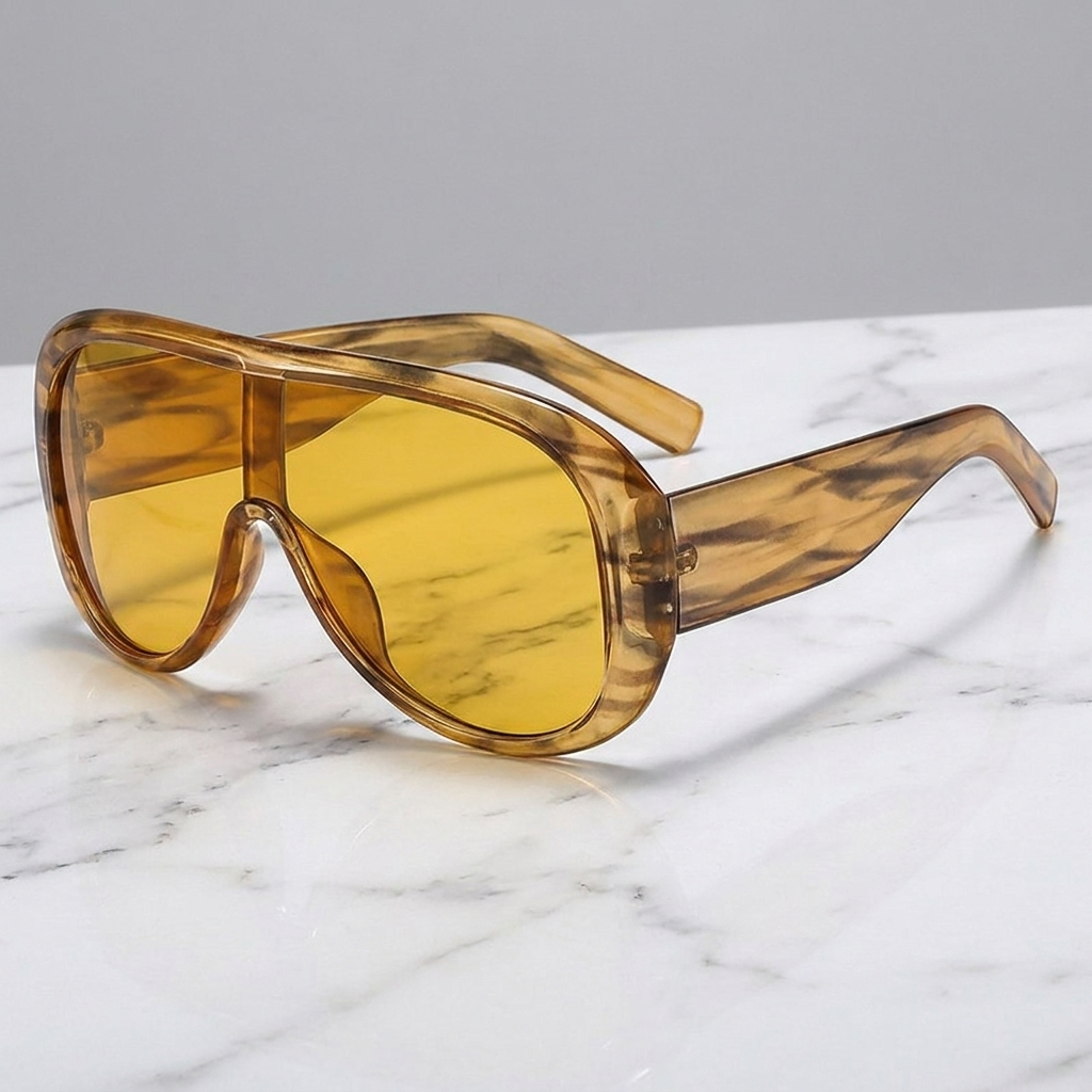 Elegant women's pilot sunglasses, UV400 protected lenses, a stylish accessory for modern women.