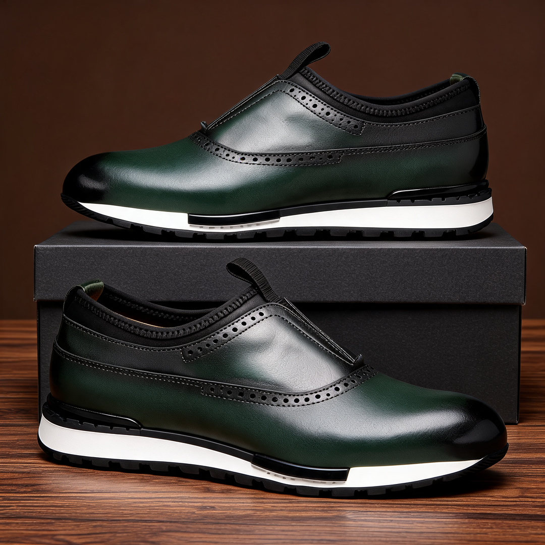 Versatile black men's loafers, perfect slip-on shoes for workwear, casual events, or dressy looks.