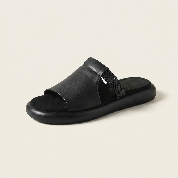Women's Palermo open-toe flats, comfortable slip-on slides for everyday wear.