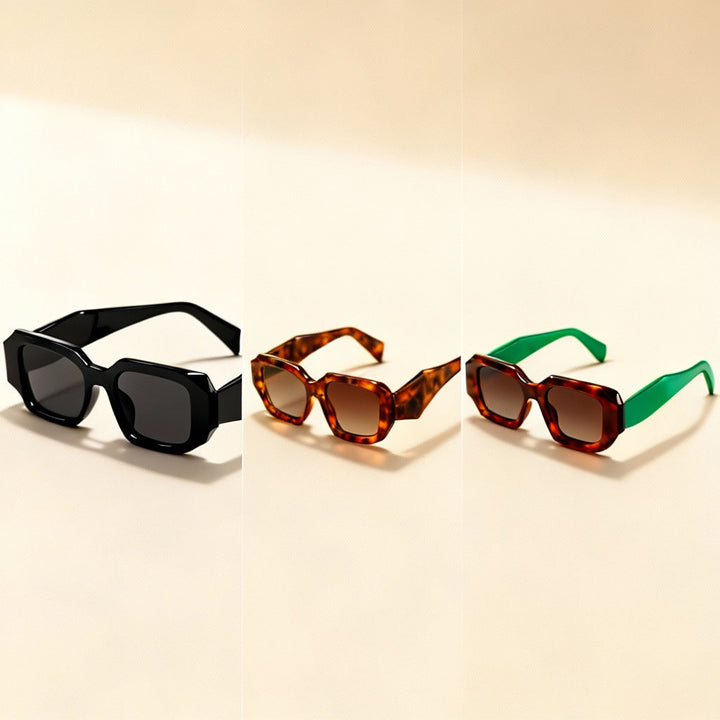 Stylish Ventura UV400 sunglasses with bold frames. Unisex eye protection shades, a fashion statement for any look.