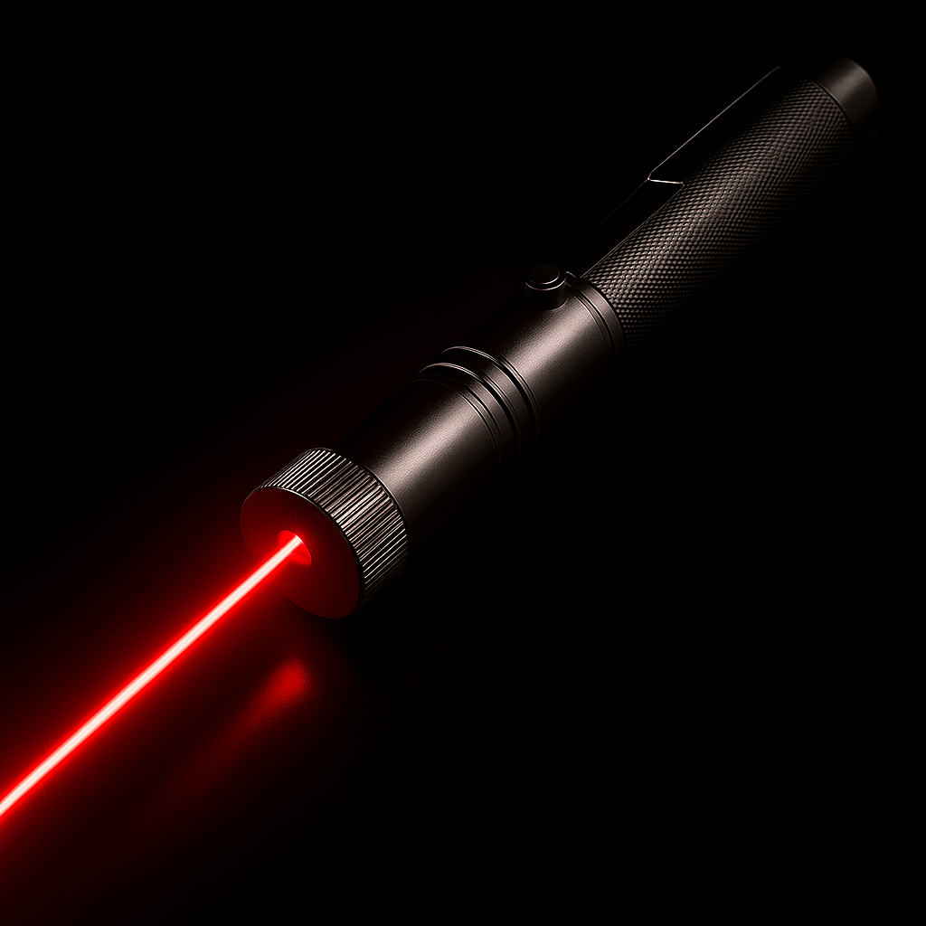 Bright green high-power laser pointer, adjustable focus, ideal for presentations, stargazing & outdoor adventures.